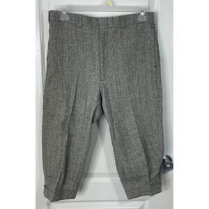 Vintage Woolrich Wool Knickers Mens 34 Gray Tweed Skiing Riding Heirloom Hunt